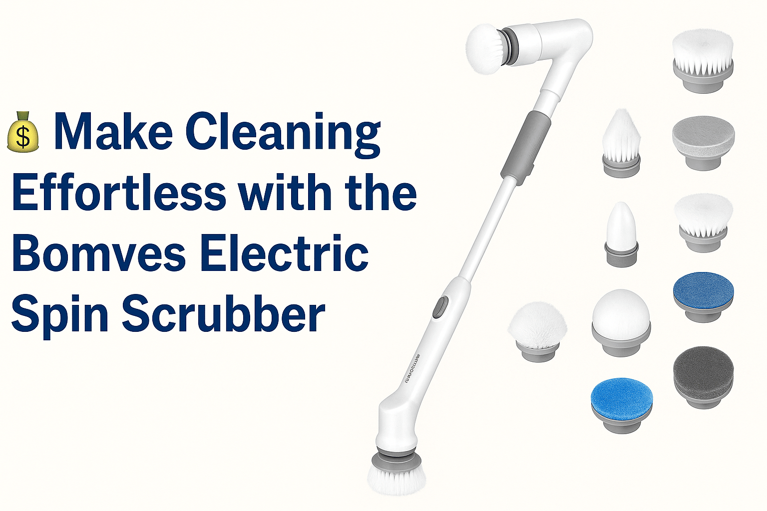 🧼 Make Cleaning Effortless with the Bomves Electric Spin Scrubber