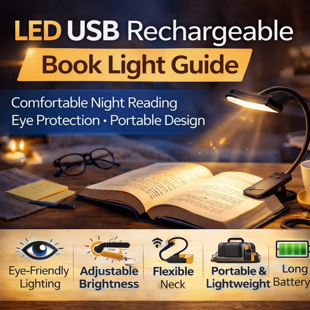 Brighten Your Reading Experience: The LED USB Rechargeable Book Light