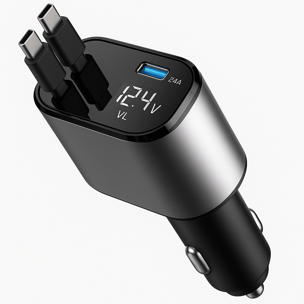 ⚡ Charge Smarter on the Road with the USB-C Retractable Car Charger