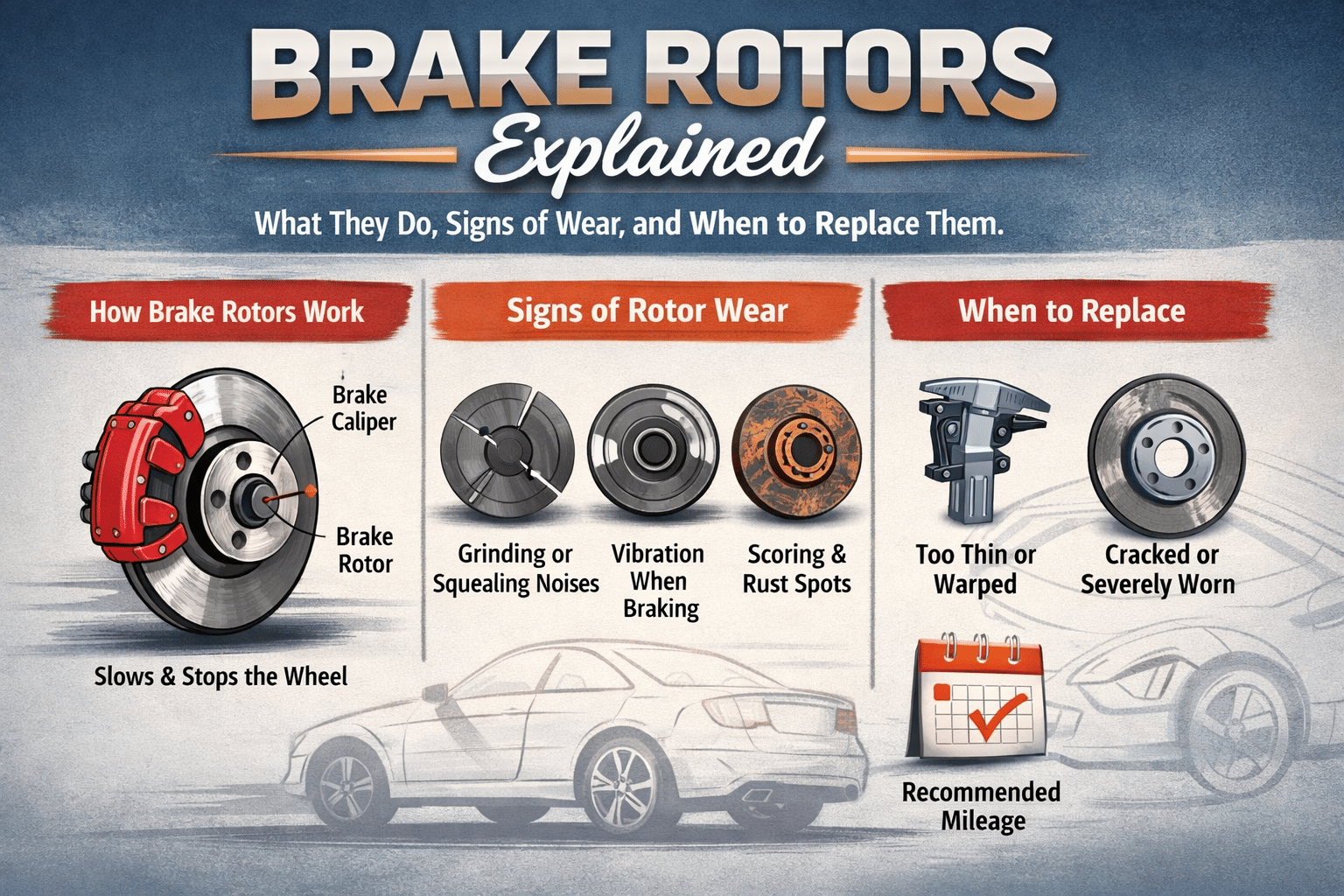 Brake Rotors Explained: What They Do, Signs of Wear, and When to Replace Them